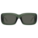 The Attico - Marfa Occhiali da Sole Rettangolari in Verde - ATTICO3C13SUN - Occhiali da Sole - Eyewear by Linda Farrow