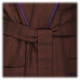 Viola Milano - Loro Piana Wool and Silk Dressing Gown - Cola Mix - Handmade in Italy - Luxury Exclusive Collection