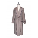 Viola Milano - Loro Piana Wool and Silk Dressing Gown - Beige Pattern - Handmade in Italy - Luxury Exclusive Collection