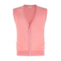 Viola Milano - Sleeveless Cashmere and Silk Cardigan - Pink - Handmade in Italy - Luxury Exclusive Collection