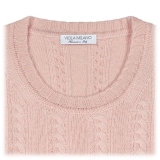 Viola Milano - Cable Knit Lambswool Sweater - Pink - Handmade in Italy - Luxury Exclusive Collection