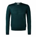 Viola Milano - Maglia Merino Girocollo - Foresta - Handmade in Italy - Luxury Exclusive Collection