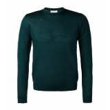 Viola Milano - Maglia Merino Girocollo - Foresta - Handmade in Italy - Luxury Exclusive Collection