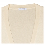 Viola Milano - Cardigan Senza Maniche in Cashmere e Seta - Naturale - Handmade in Italy - Luxury Exclusive Collection