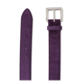 Viola Milano - Classic Italian Suede Belt - Purple - Handmade in Italy - Luxury Exclusive Collection
