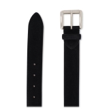 Viola Milano - Classic Italian Suede Belt - Black - Handmade in Italy - Luxury Exclusive Collection