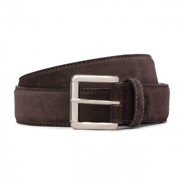Viola Milano - Classic Italian Suede Belt - Tobacco - Handmade in Italy - Luxury Exclusive Collection