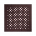 Viola Milano - Polka Dot Silk Pocket Square - Brown and White - Handmade in Italy - Luxury Exclusive Collection