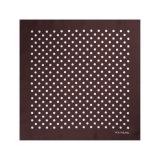 Viola Milano - Polka Dot Silk Pocket Square - Brown and White - Handmade in Italy - Luxury Exclusive Collection