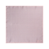 Viola Milano - Micro Stirrups Silk Pocket Square - Pink - Handmade in Italy - Luxury Exclusive Collection
