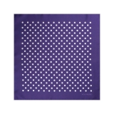 Viola Milano - Polka Dot Silk Pocket Square - Purple and White - Handmade in Italy - Luxury Exclusive Collection