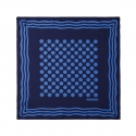 Viola Milano - Dot Wave Silk Pocket Square - Navy and Sea - Handmade in Italy - Luxury Exclusive Collection