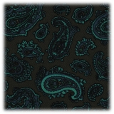 Viola Milano - Paisley Pattern Silk Pocket Square - Bronz Mix - Handmade in Italy - Luxury Exclusive Collection