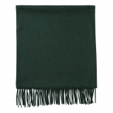 Viola Milano - Solid Zibellino Cashmere Scarf - Forest - Handmade in Italy - Luxury Exclusive Collection