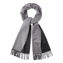 Viola Milano - Sciarpa Double Face Zibellino Cashmere - Mix Grigio - Handmade in Italy - Luxury Exclusive Collection