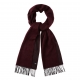 Viola Milano - Sciarpa Double Face Zibellino Cashmere - Borgogna e Grigio - Handmade in Italy - Luxury Exclusive Collection