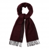 Viola Milano - Sciarpa Double Face Zibellino Cashmere - Borgogna e Grigio - Handmade in Italy - Luxury Exclusive Collection