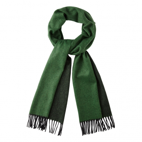 Viola Milano - Double Face Zibellino Cashmere Scarf - Forest Mix - Handmade in Italy - Luxury Exclusive Collection