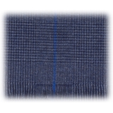 Viola Milano - Prince of Wales Wool Scarf - Blue Mix - Handmade in Italy - Luxury Exclusive Collection