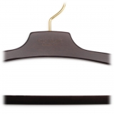 Viola Milano - Luxury Wood Trousers Hanger - Dark Wood (Set Of 8) - Handmade in Italy - Luxury Exclusive Collection