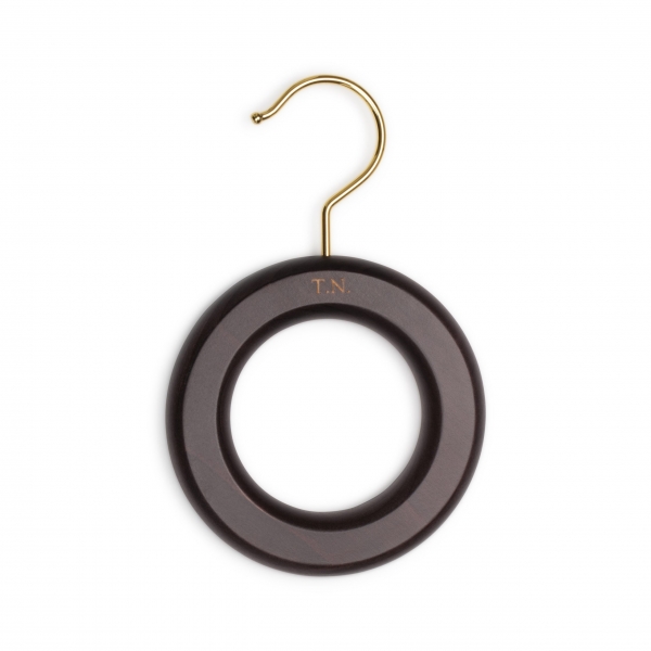 Viola Milano - Tie and Scarf Hanger Ring - Dark Wood - Handmade in Italy - Luxury Exclusive Collection