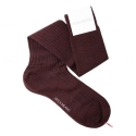 Viola Milano - Solid Over-the-Calf Wool Socks - Bordeaux Mix - Handmade in Italy - Luxury Exclusive Collection