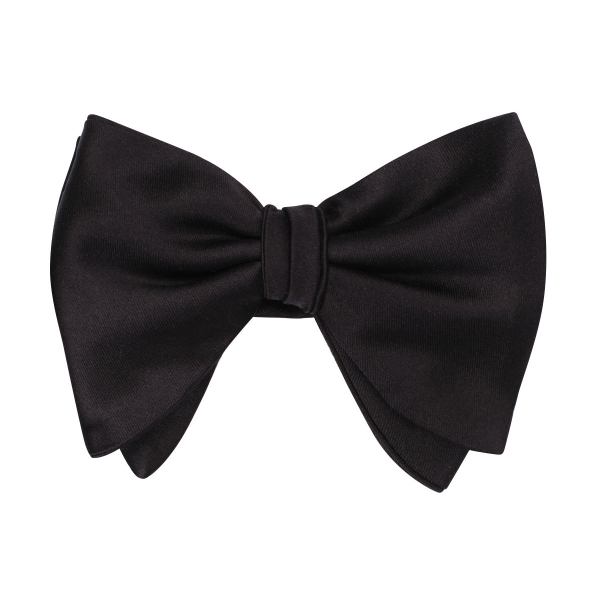 Viola Milano - Satin Bow Tie - Black - Made in Italy - Luxury Exclusive Collection