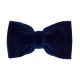Viola Milano - Velvet Bow Tie - Navy - Made in Italy - Luxury Exclusive Collection