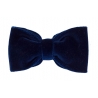 Viola Milano - Velvet Bow Tie - Navy - Made in Italy - Luxury Exclusive Collection