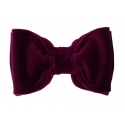 Viola Milano - Papillon in Velluto - Bordeaux - Made in Italy - Luxury Exclusive Collection