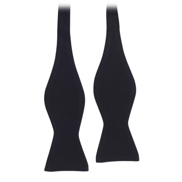 Viola Milano - Self-Tie Grosgrain Bow-Tie - Black - Made in Italy - Luxury Exclusive Collection