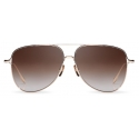 DITA - Moddict - White Gold Dark Brown - DTS144 - Sunglasses - DITA Eyewear