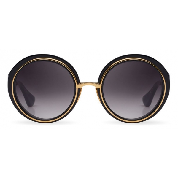 DITA - Micro-Round - Black Yellow Gold - DTS406 - Sunglasses - DITA Eyewear