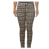 Dondup - Trousers Perfect in Piedepull Pattern - Black/Cream - Trousers - Luxury Exclusive Collection