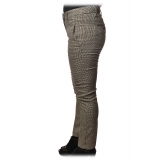 Dondup - Trousers Model Perfect in Piedepull Pattern - Black/Cream - Trousers - Luxury Exclusive Collection