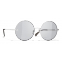 Chanel - Round Sunglasses - Silver - Chanel Eyewear