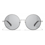 Chanel - Round Sunglasses - Silver - Chanel Eyewear