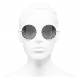Chanel - Occhiali da Sole Rotondi - Argento - Chanel Eyewear