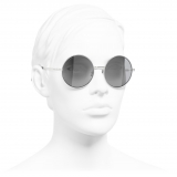 Chanel - Round Sunglasses - Silver - Chanel Eyewear