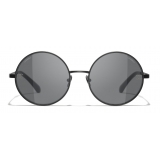 Chanel - Round Sunglasses - Black - Chanel Eyewear