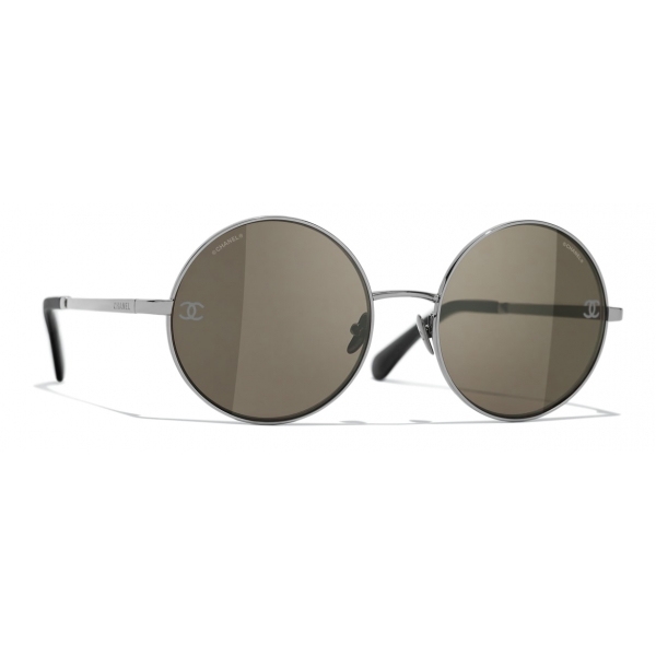 Chanel - Round Sunglasses - Dark Silver - Chanel Eyewear