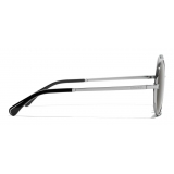 Chanel - Round Sunglasses - Dark Silver - Chanel Eyewear