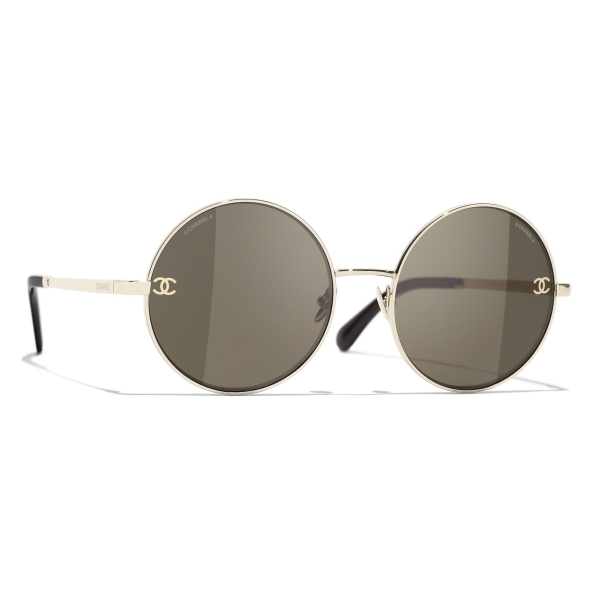 Chanel - Round Sunglasses - Gold - Chanel Eyewear