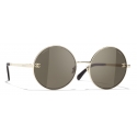 Chanel - Round Sunglasses - Gold - Chanel Eyewear