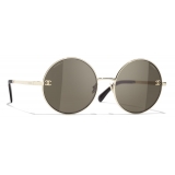 Chanel - Round Sunglasses - Gold - Chanel Eyewear