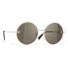 Chanel - Occhiali da Sole Rotondi - Oro - Chanel Eyewear