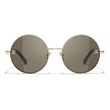 Chanel - Round Sunglasses - Gold - Chanel Eyewear