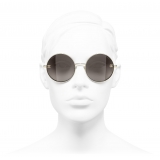 Chanel - Round Sunglasses - Gold - Chanel Eyewear