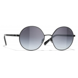 Chanel - Round Sunglasses - Black - Chanel Eyewear