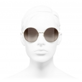 Chanel - Round Sunglasses - Gold - Chanel Eyewear